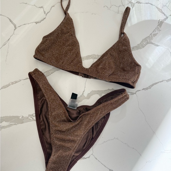 Triangl Swimwear Sparkling Bronze Bikini Set - Picture 4 of 6